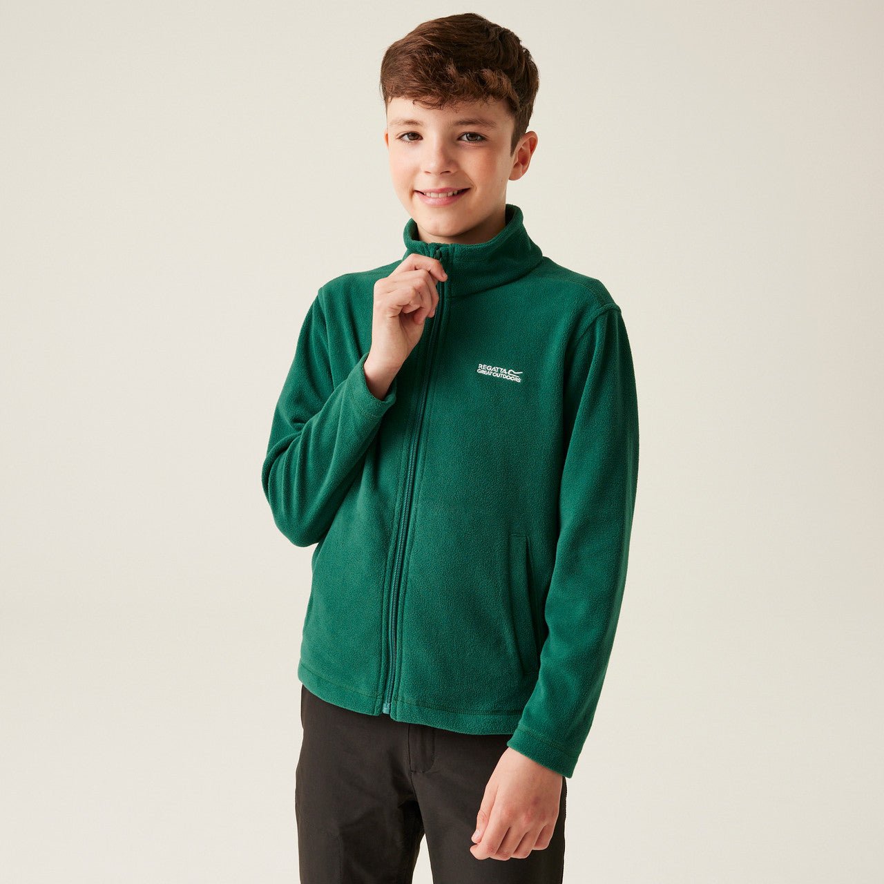 Regatta Kid's King Lightweight Full Zip Fleece Rain Forest Green - Renna Clothing