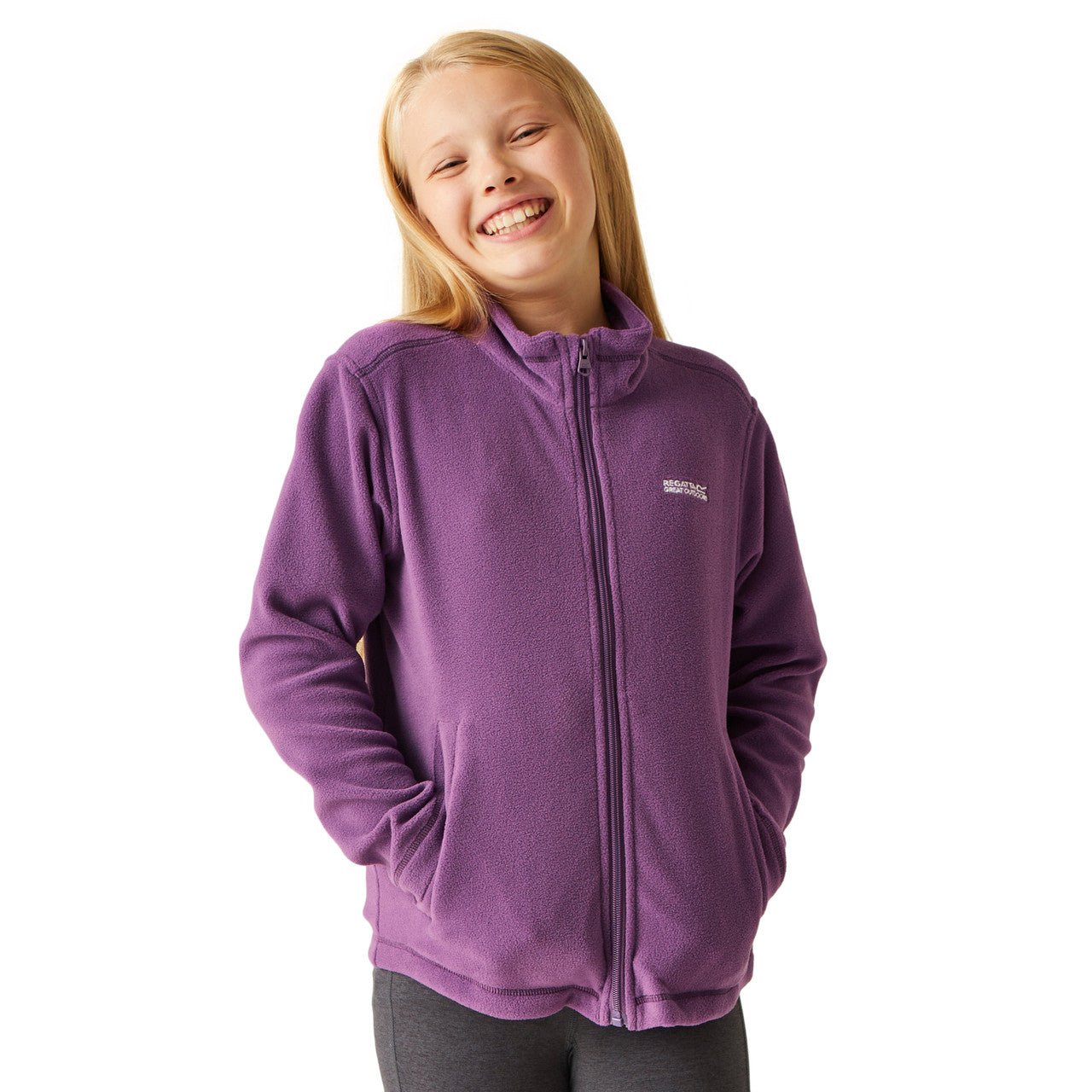 Regatta Kid's King Lightweight Full Zip Fleece Sunset Purple - Renna Clothing