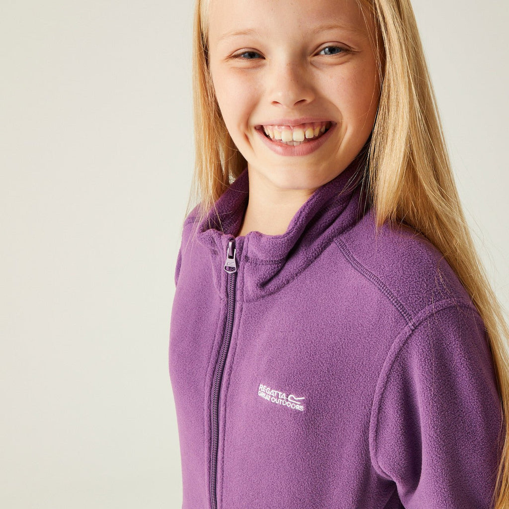 Regatta Kid's King Lightweight Full Zip Fleece Sunset Purple - Renna Clothing