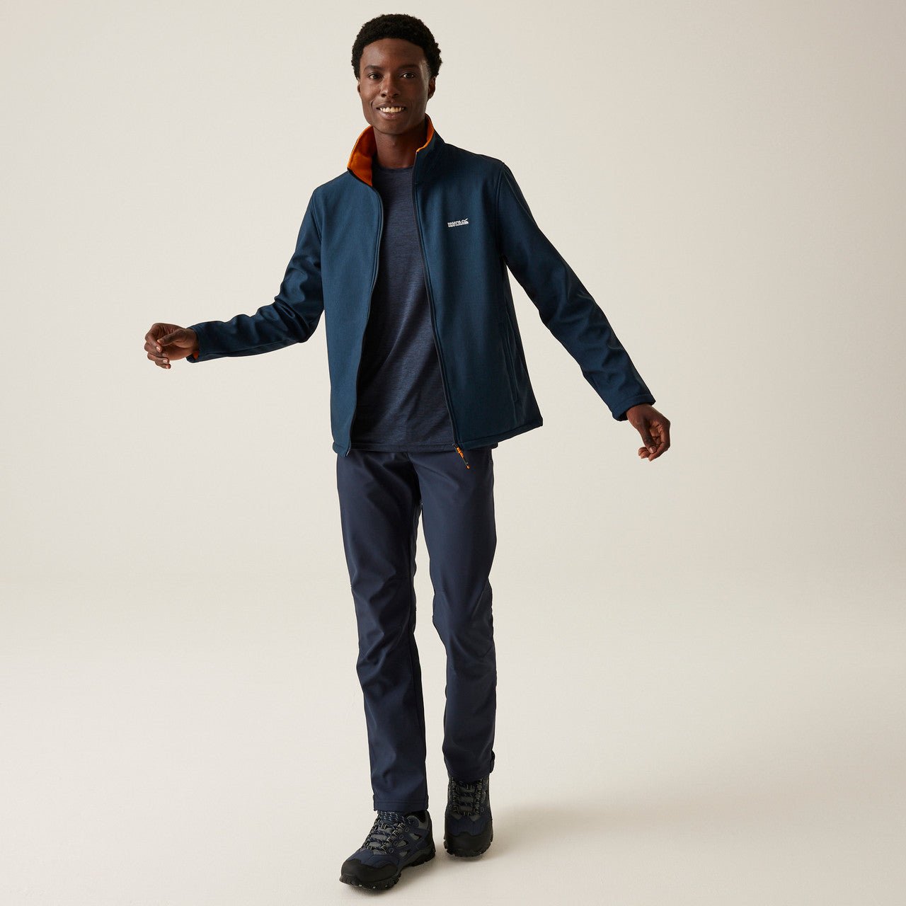 Regatta Mens Cera V Softshell Jacket Navy Marble Fox - Renna Clothing