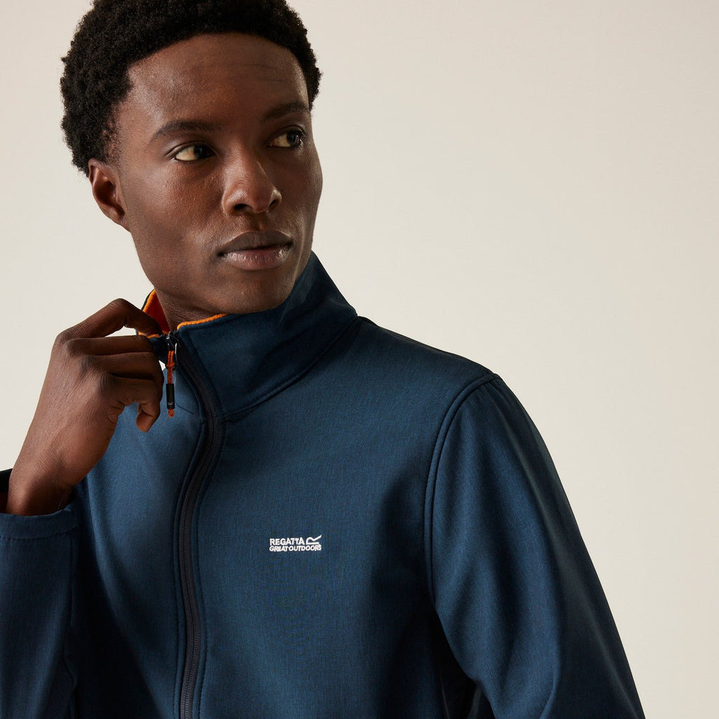 Regatta Mens Cera V Softshell Jacket Navy Marble Fox - Renna Clothing