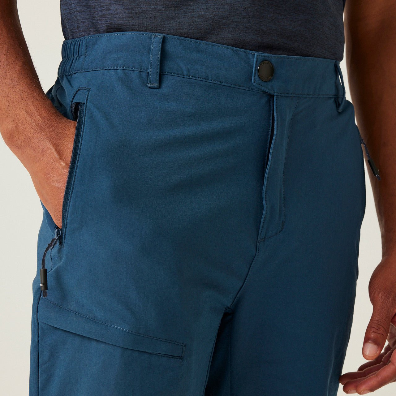 Regatta Mens Highton II Walking Hiking Trousers Moonlight Denim Blue - Renna Clothing