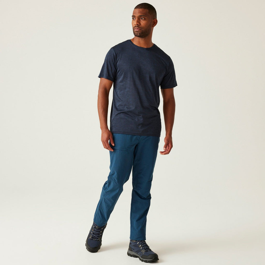 Regatta Mens Highton II Walking Hiking Trousers Moonlight Denim Blue - Renna Clothing