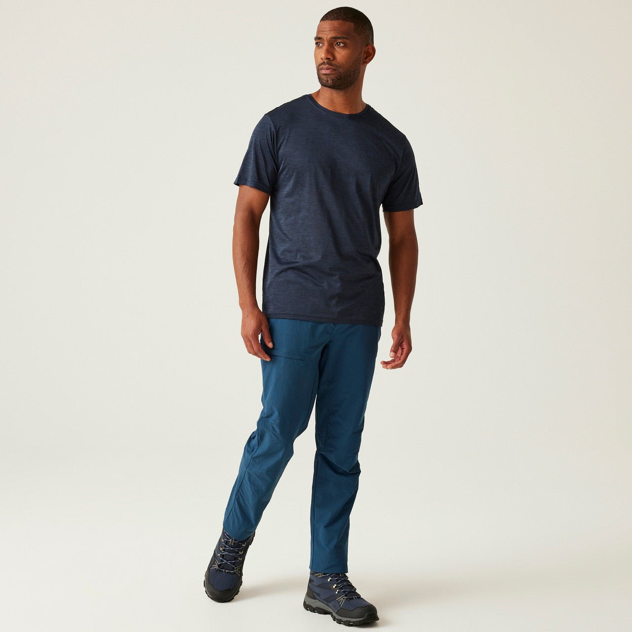 Regatta Mens Highton II Walking Hiking Trousers Moonlight Denim Blue - Renna Clothing