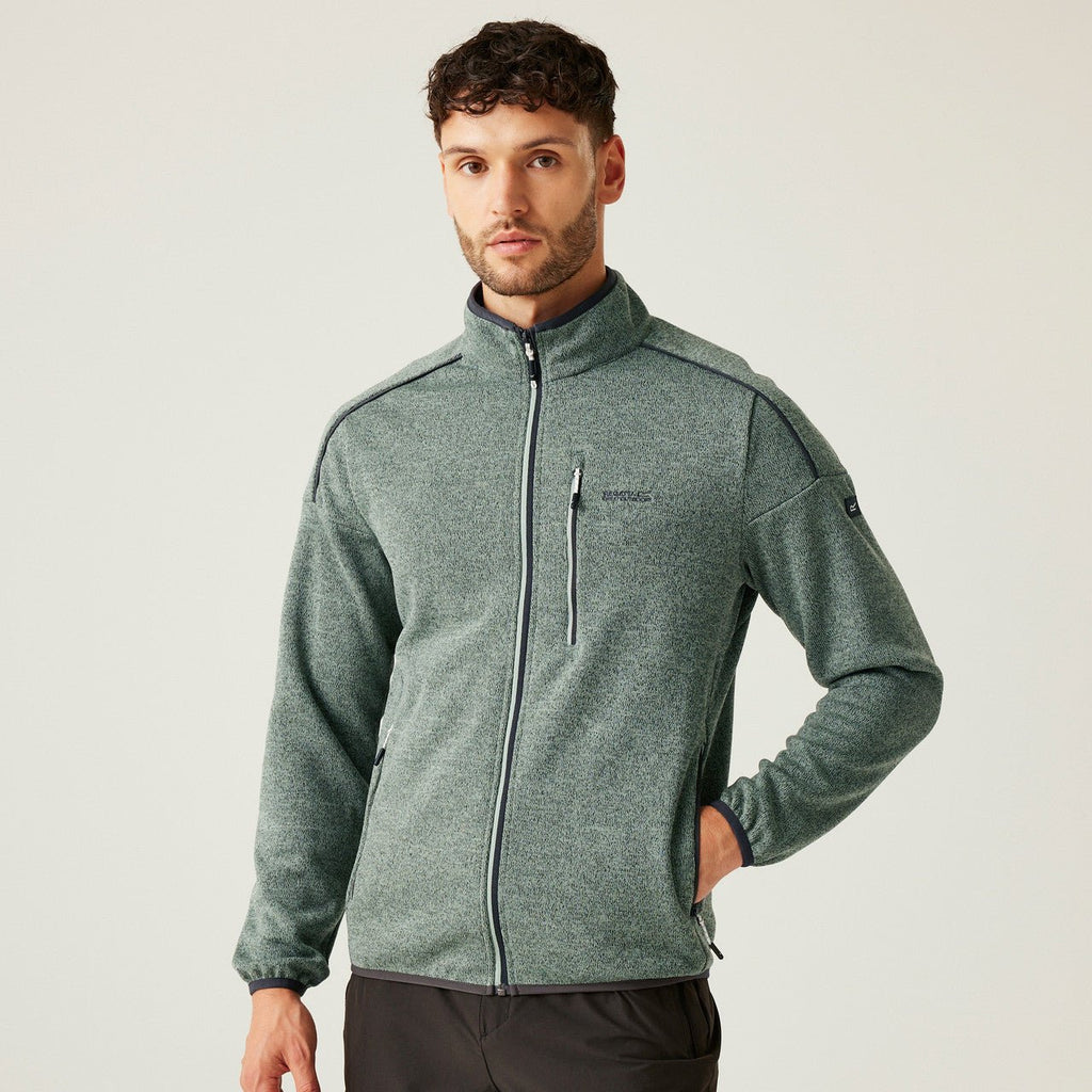 Regatta Men's Kames Full Zip Fleece Blue Glacier Stormy Weather - Renna Clothing