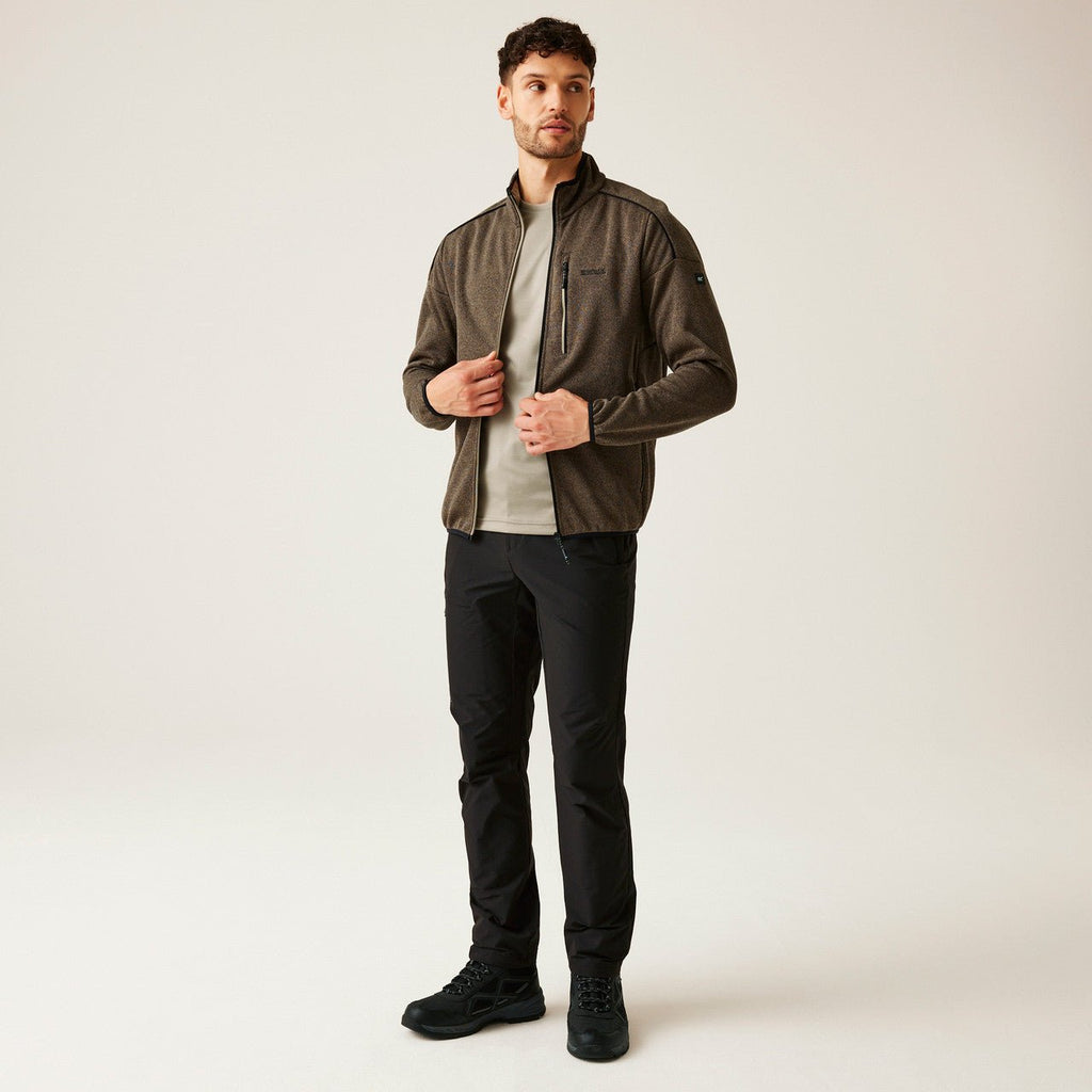 Regatta Men's Kames Full Zip Fleece Brown Treetop Golden Sand - Renna Clothing