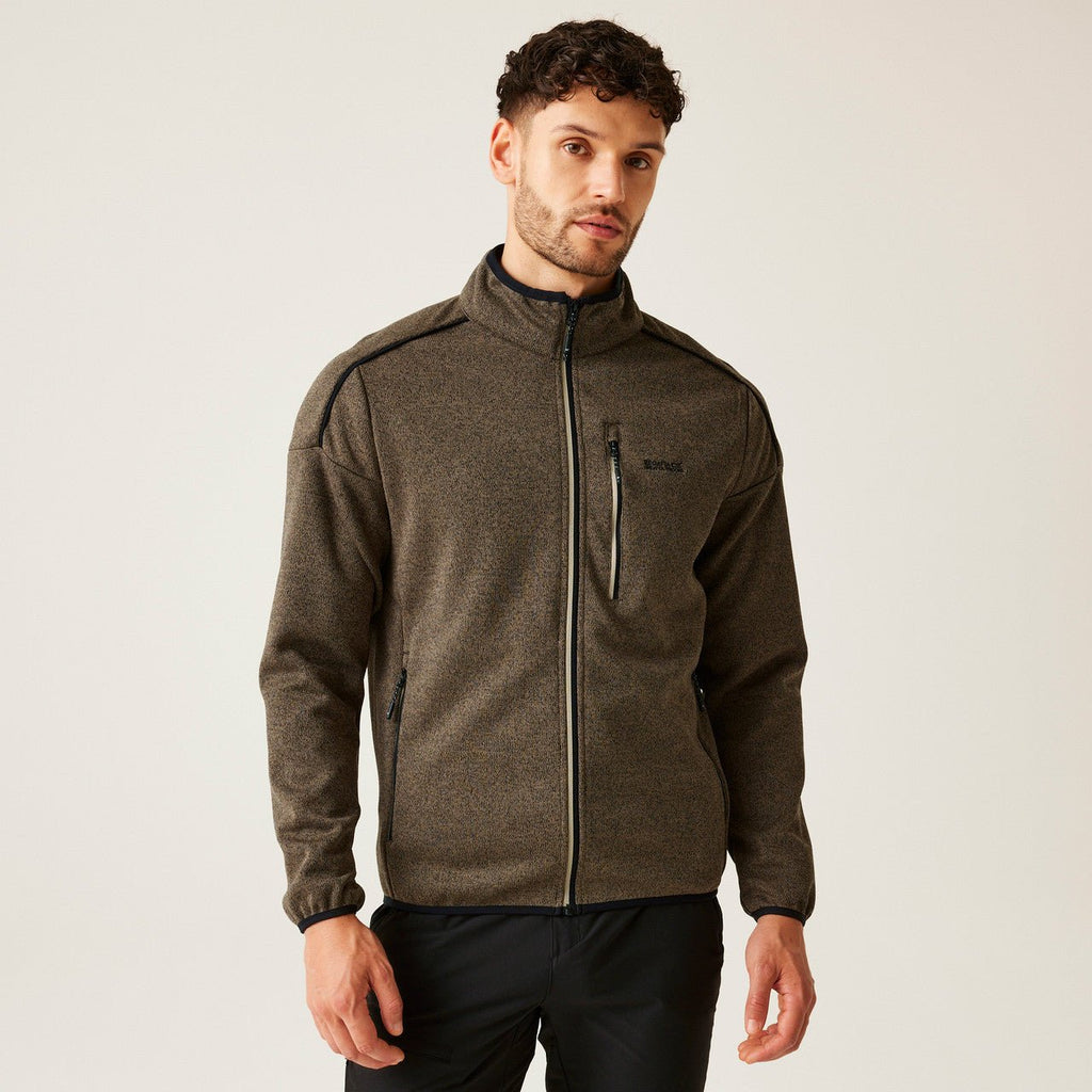 Regatta Men's Kames Full Zip Fleece Brown Treetop Golden Sand - Renna Clothing