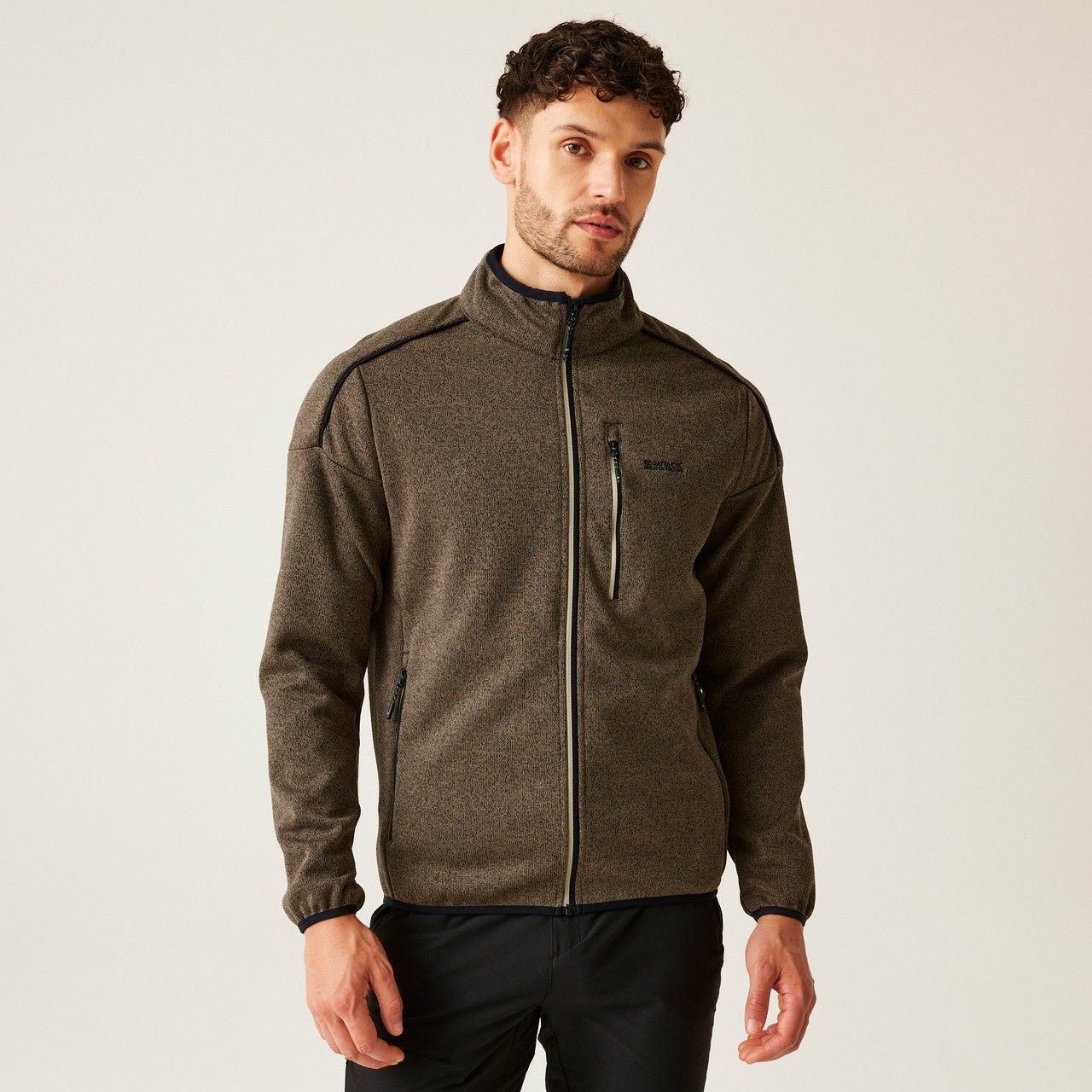 Regatta Men's Kames Full Zip Fleece Brown Treetop Golden Sand - Renna Clothing