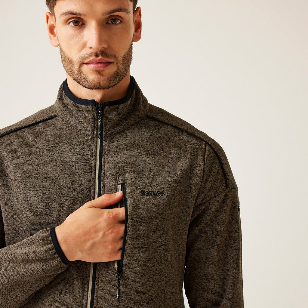 Regatta Men's Kames Full Zip Fleece Brown Treetop Golden Sand - Renna Clothing