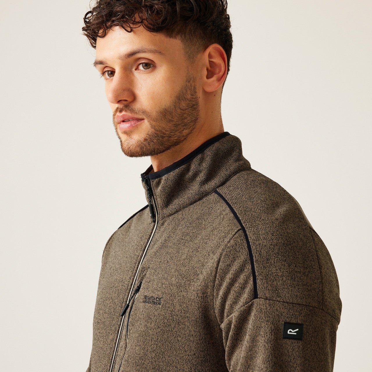Regatta Men's Kames Full Zip Fleece Brown Treetop Golden Sand - Renna Clothing