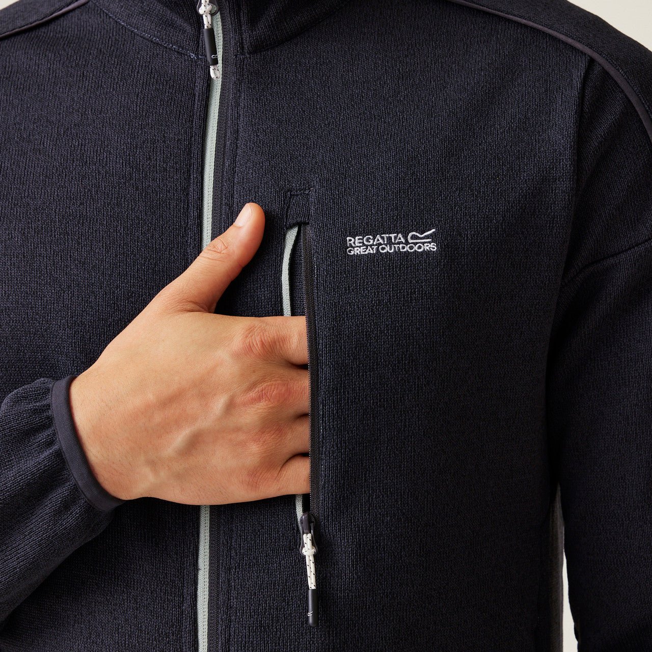 Regatta Men's Kames Full Zip Fleece Grey Ash Glacier - Renna Clothing