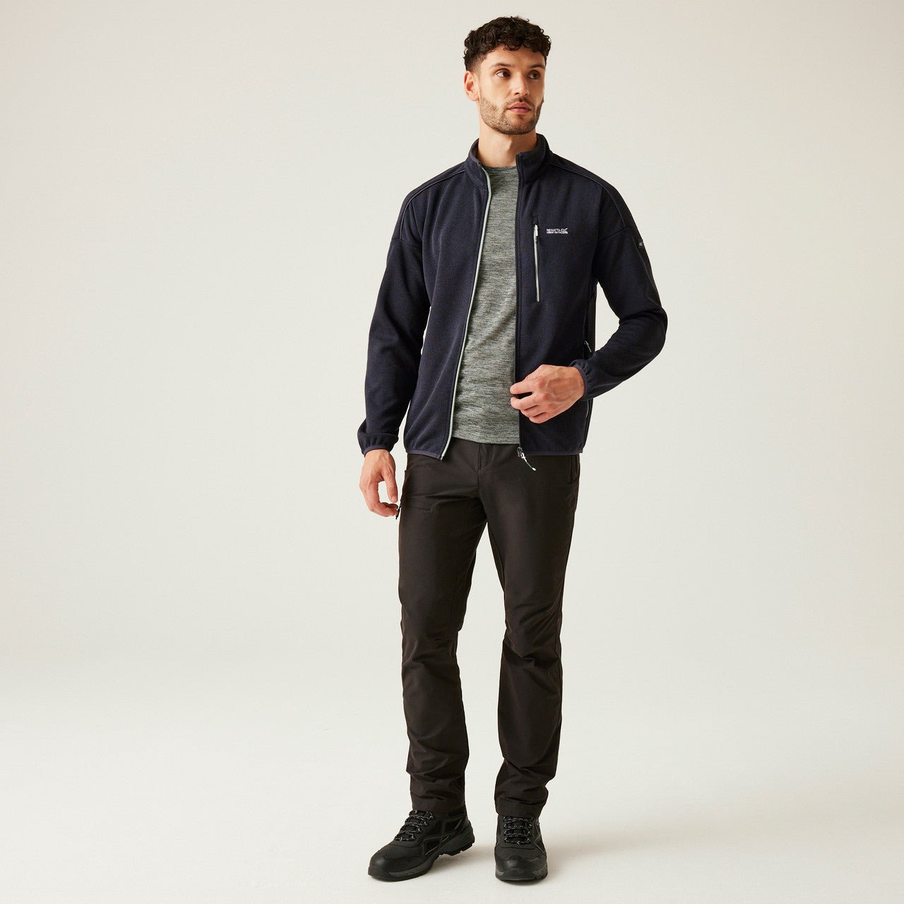 Regatta Men's Kames Full Zip Fleece Grey Ash Glacier - Renna Clothing