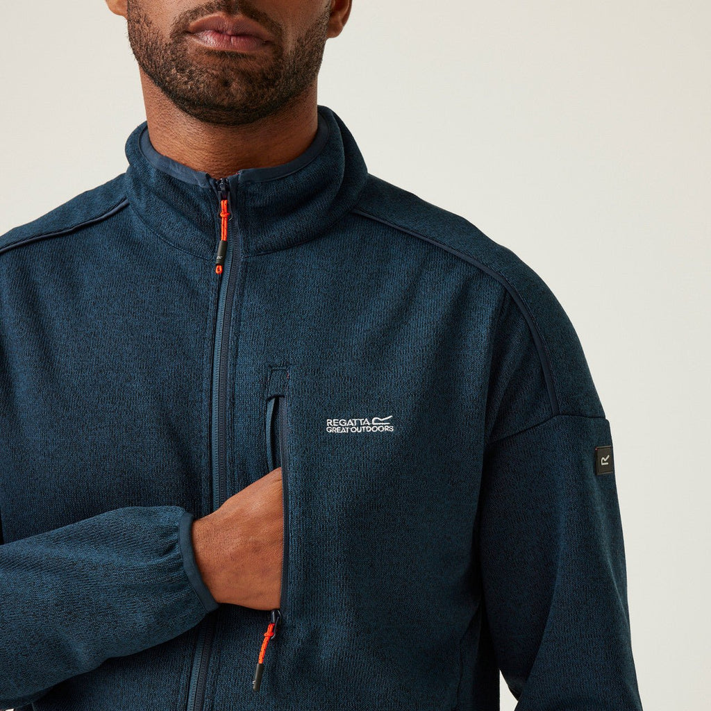 Regatta Men's Kames Full Zip Fleece Moonlight Denim Blue - Renna Clothing