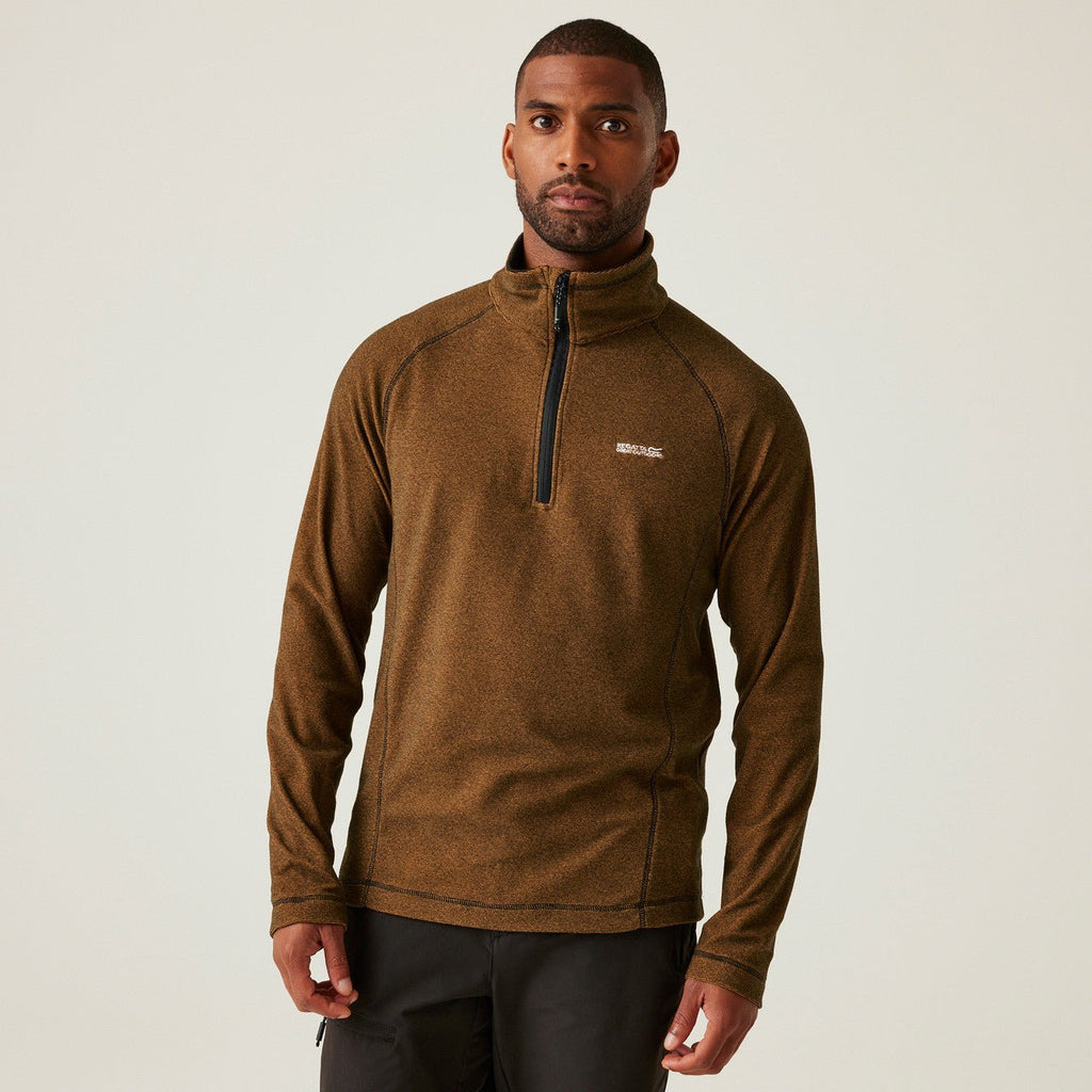 Regatta Men's Montes Lightweight Half Zip Fleece Fox/Black - Renna Clothing
