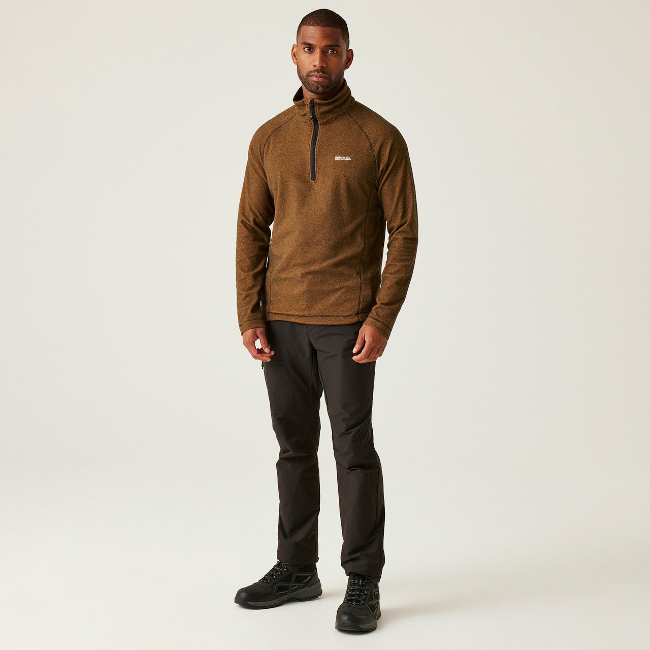 Regatta Men's Montes Lightweight Half Zip Fleece Fox/Black - Renna Clothing