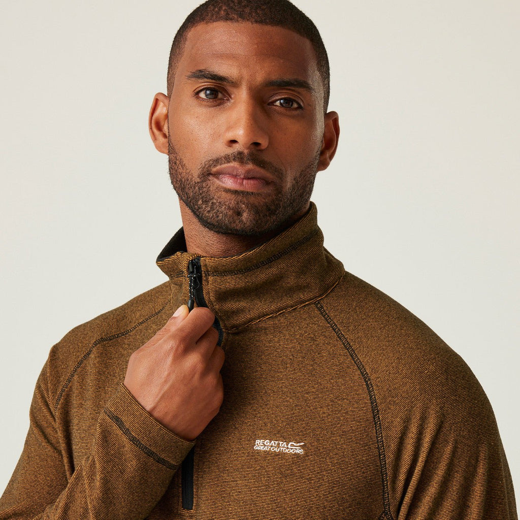 Regatta Men's Montes Lightweight Half Zip Fleece Fox/Black - Renna Clothing