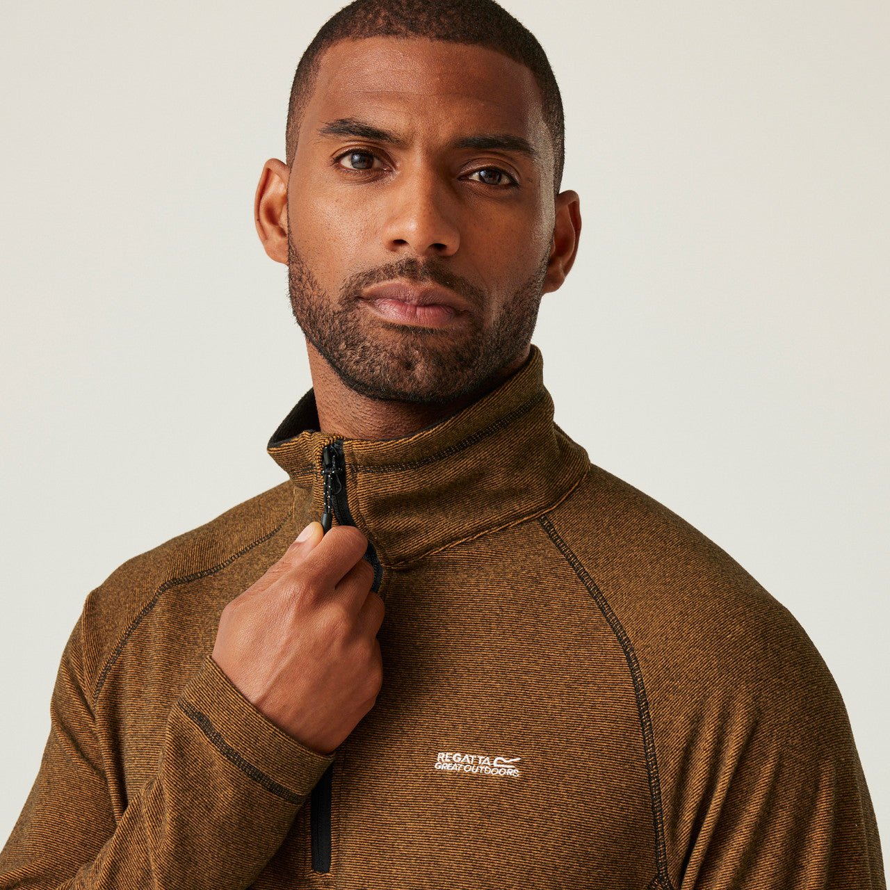 Regatta Men's Montes Lightweight Half Zip Fleece Fox/Black - Renna Clothing