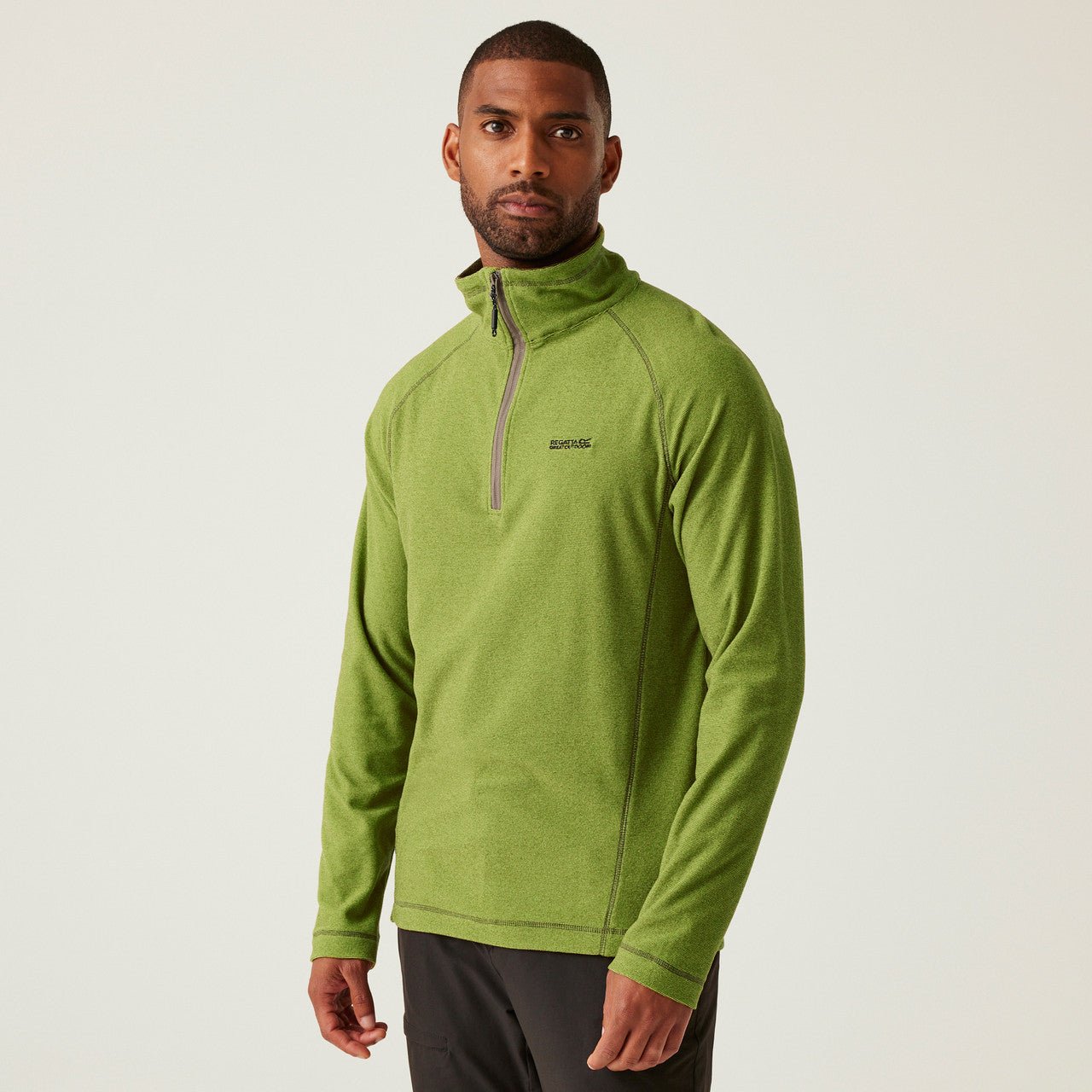 Regatta Men's Montes Lightweight Half Zip Fleece Green Gables/Nephrite Green - Renna Clothing