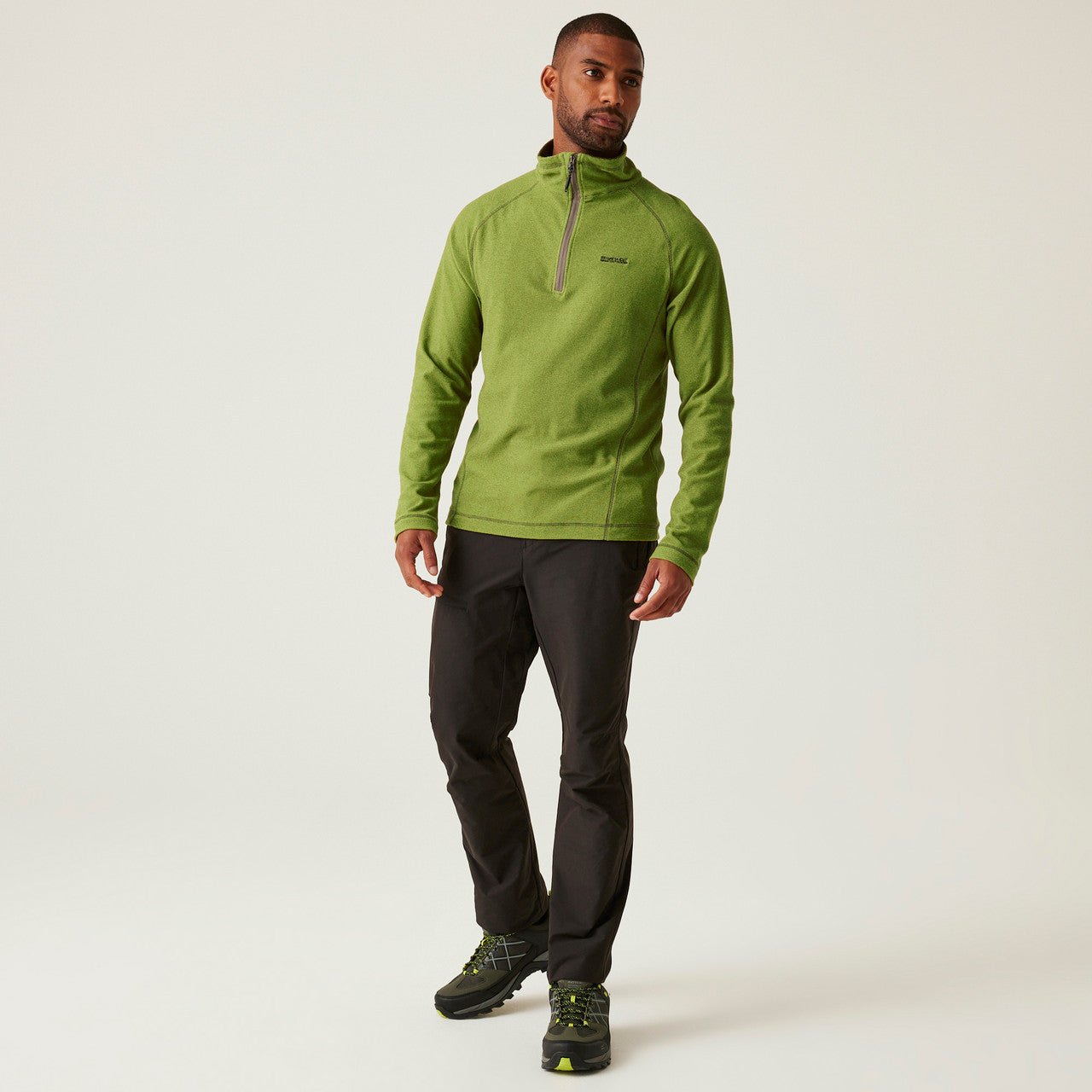 Regatta Men's Montes Lightweight Half Zip Fleece Green Gables/Nephrite Green - Renna Clothing