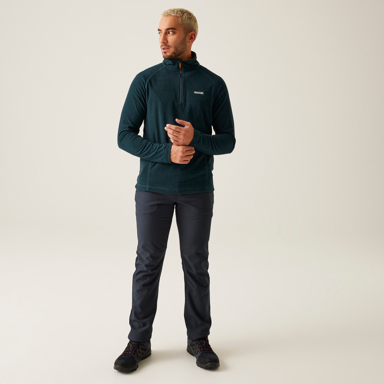Regatta Men's Montes Lightweight Half Zip Fleece Moroccan Blue/Navy(Fox) - Renna Clothing