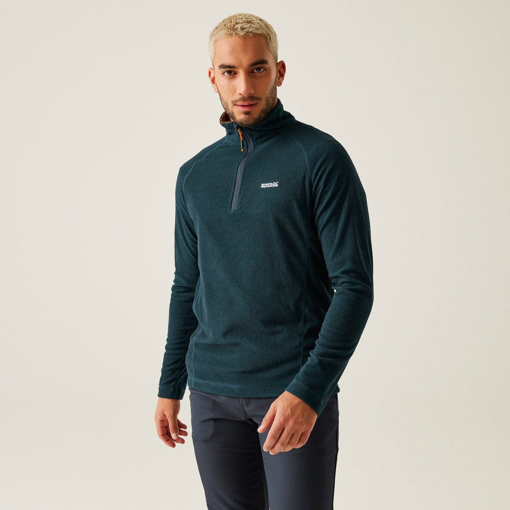 Regatta Men's Montes Lightweight Half Zip Fleece Moroccan Blue/Navy(Fox) - Renna Clothing