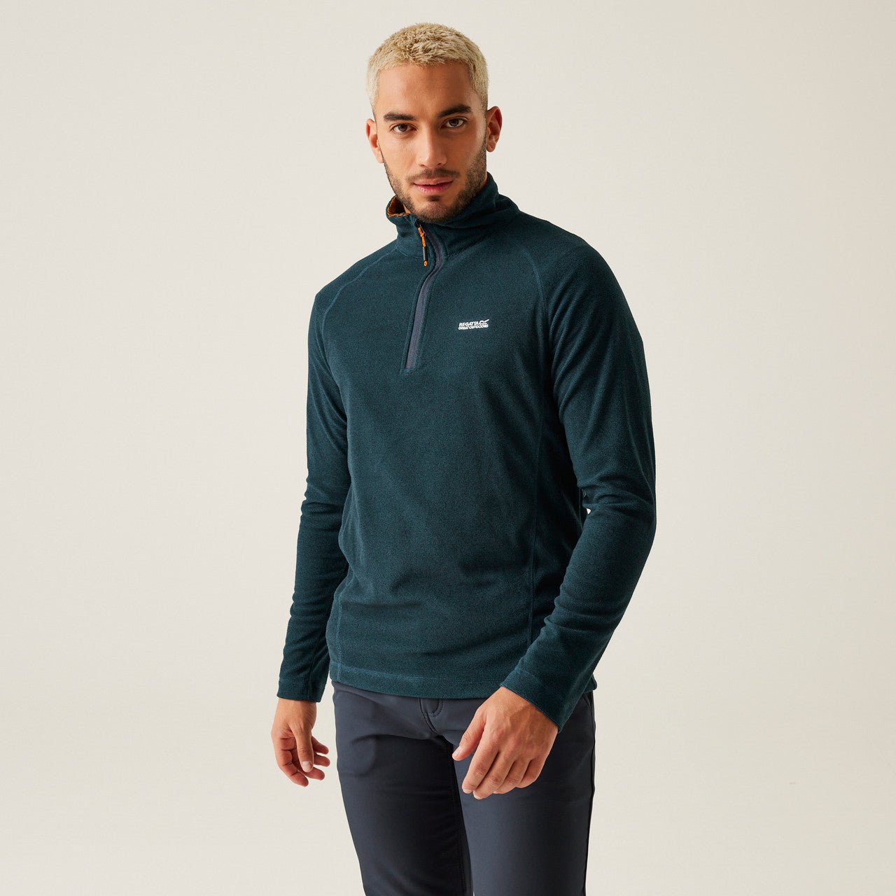 Regatta Men's Montes Lightweight Half Zip Fleece Moroccan Blue/Navy(Fox) - Renna Clothing