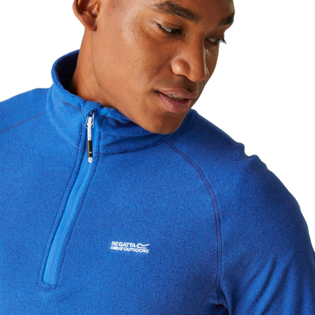 Regatta Men's Montes Lightweight Half Zip Fleece Oxford Blue - Renna Clothing