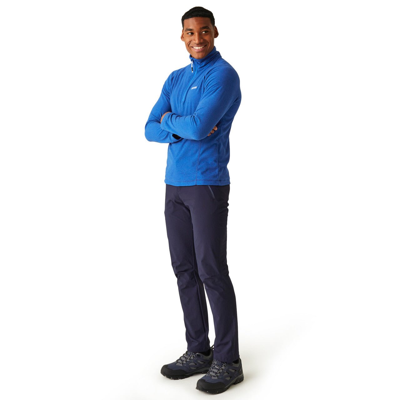 Regatta Men's Montes Lightweight Half Zip Fleece Oxford Blue - Renna Clothing