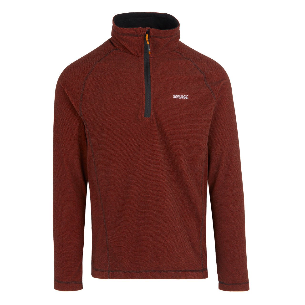 Regatta Men's Montes Lightweight Half Zip Fleece Red Ochre/Black - Renna Clothing