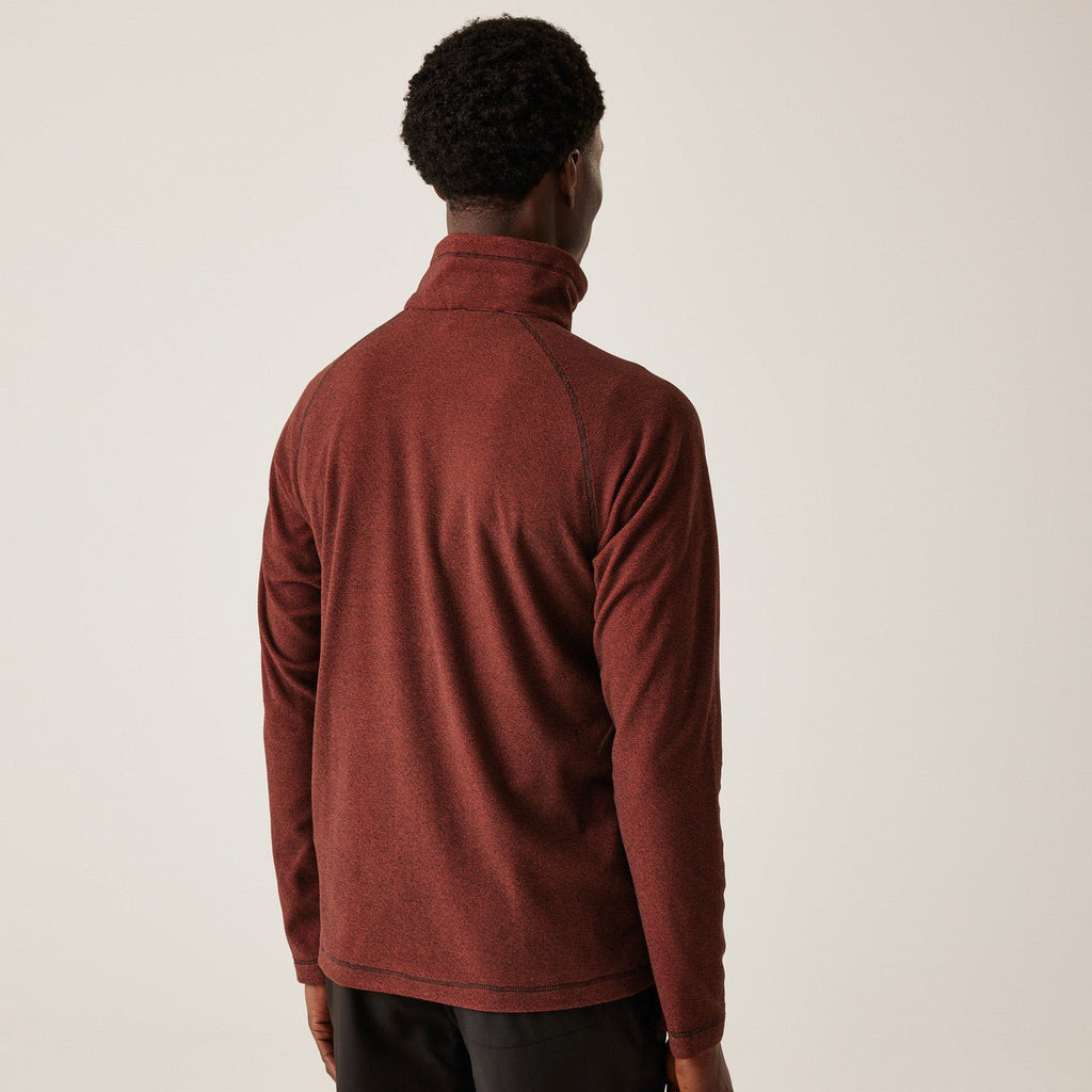 Regatta Men's Montes Lightweight Half Zip Fleece Red Ochre/Black - Renna Clothing