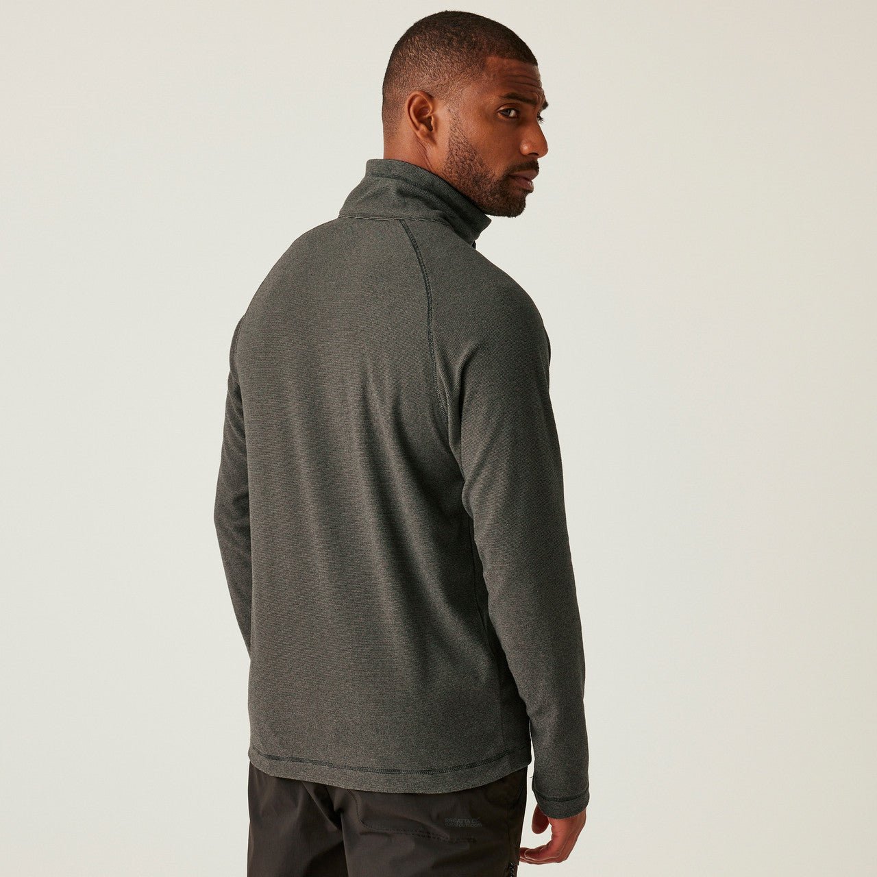 Regatta Men's Montes Lightweight Half Zip Fleece Treetop Black - Renna Clothing