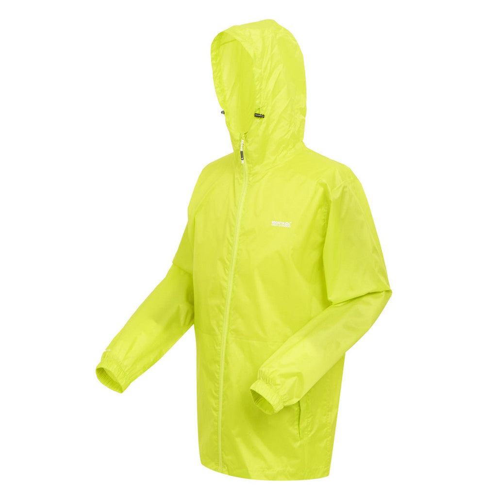 Regatta Men's Pack It Jacket Waterproof Rain Coat Citron Lime - Renna Clothing