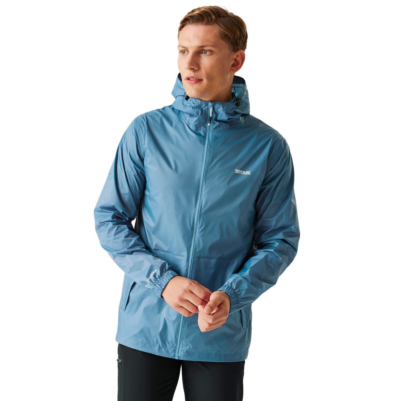 Regatta Men's Pack It Jacket Waterproof Rain Coat Coronet Blue - Renna Clothing