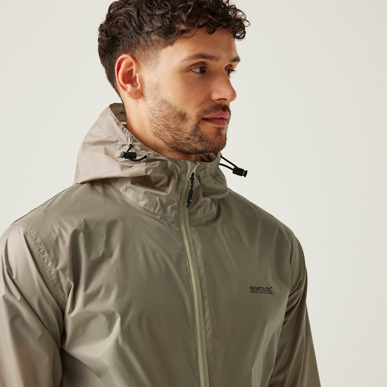 Regatta Men's Pack It Jacket Waterproof Rain Coat Golden Sand - Renna Clothing