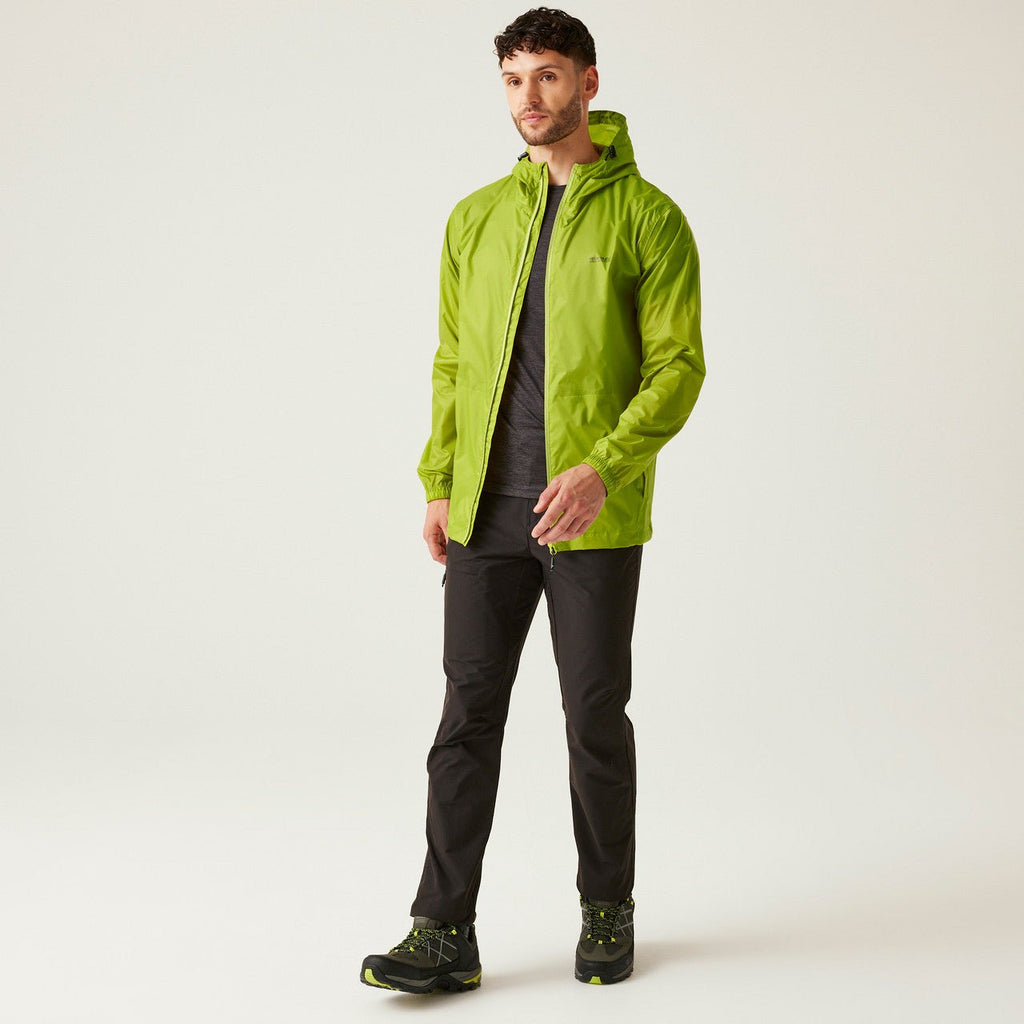 Regatta Men's Pack It Jacket Waterproof Rain Coat Greenoble Green - Renna Clothing