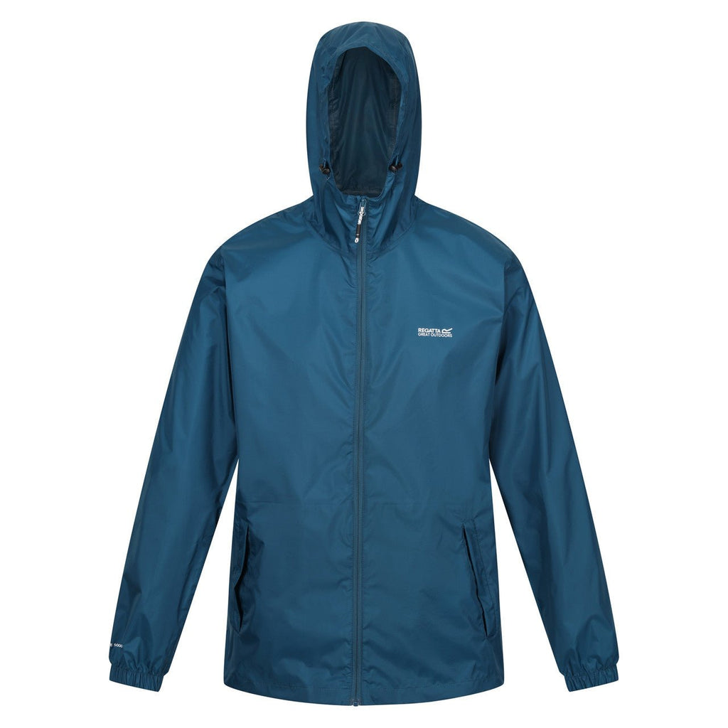 Regatta Men's Pack It Jacket Waterproof Rain Coat Moroccan Blue - Renna Clothing