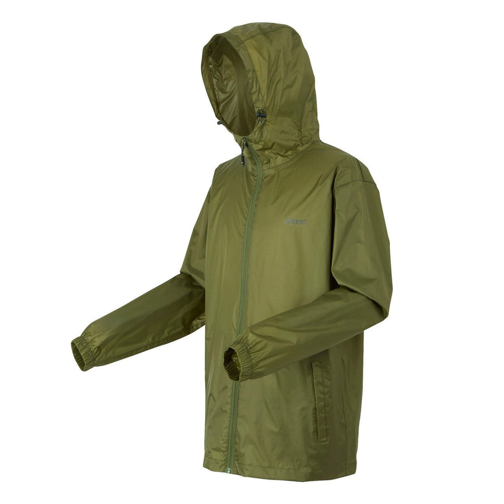 Regatta Men's Pack It Jacket Waterproof Rain Coat Nephrite Green - Renna Clothing