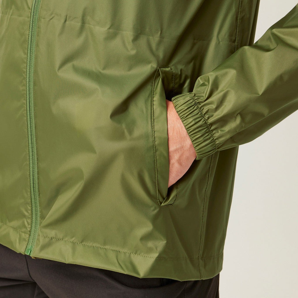 Regatta Men's Pack It Jacket Waterproof Rain Coat Nephrite Green - Renna Clothing
