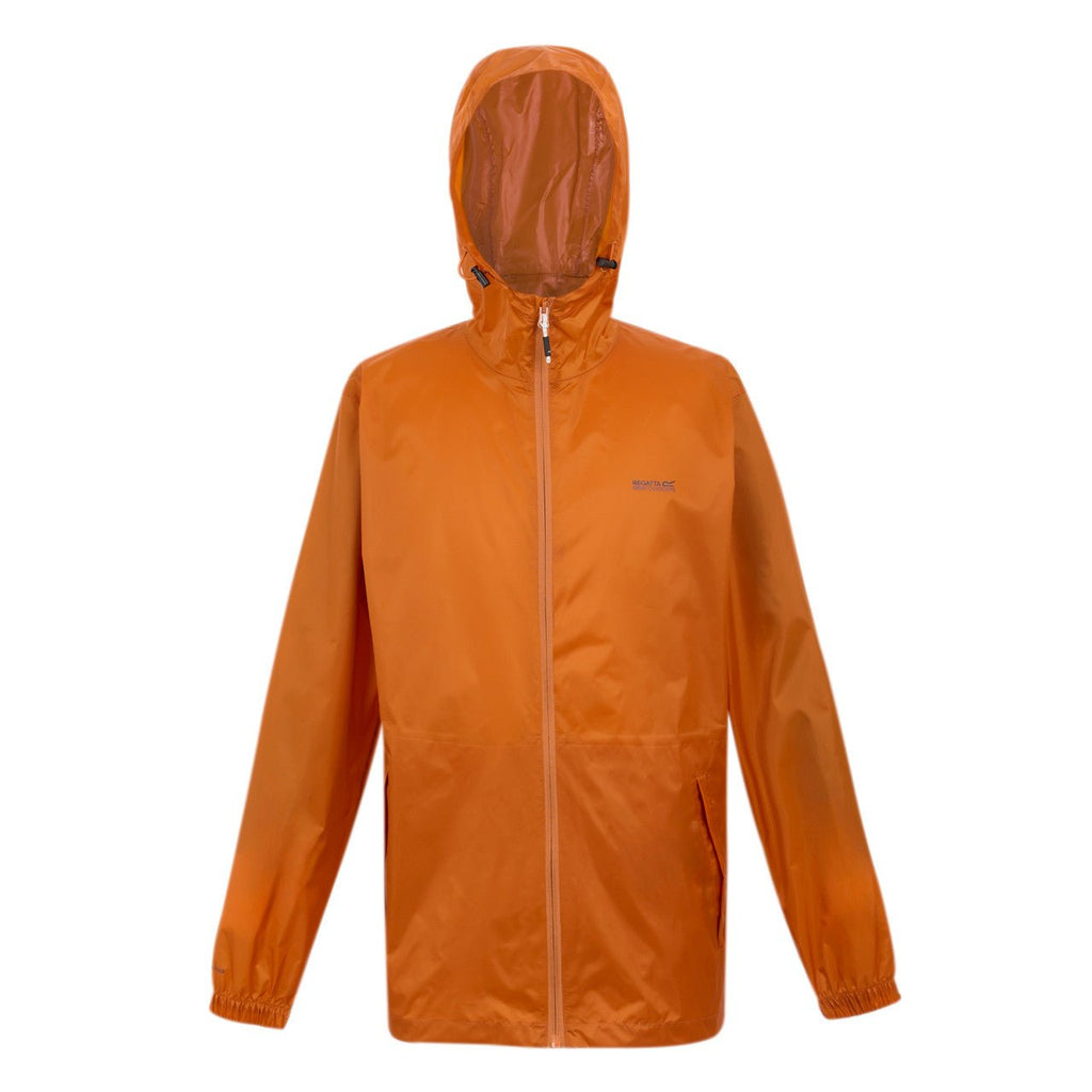 Regatta Men's Pack It Jacket Waterproof Rain Coat Orange Fox - Renna Clothing