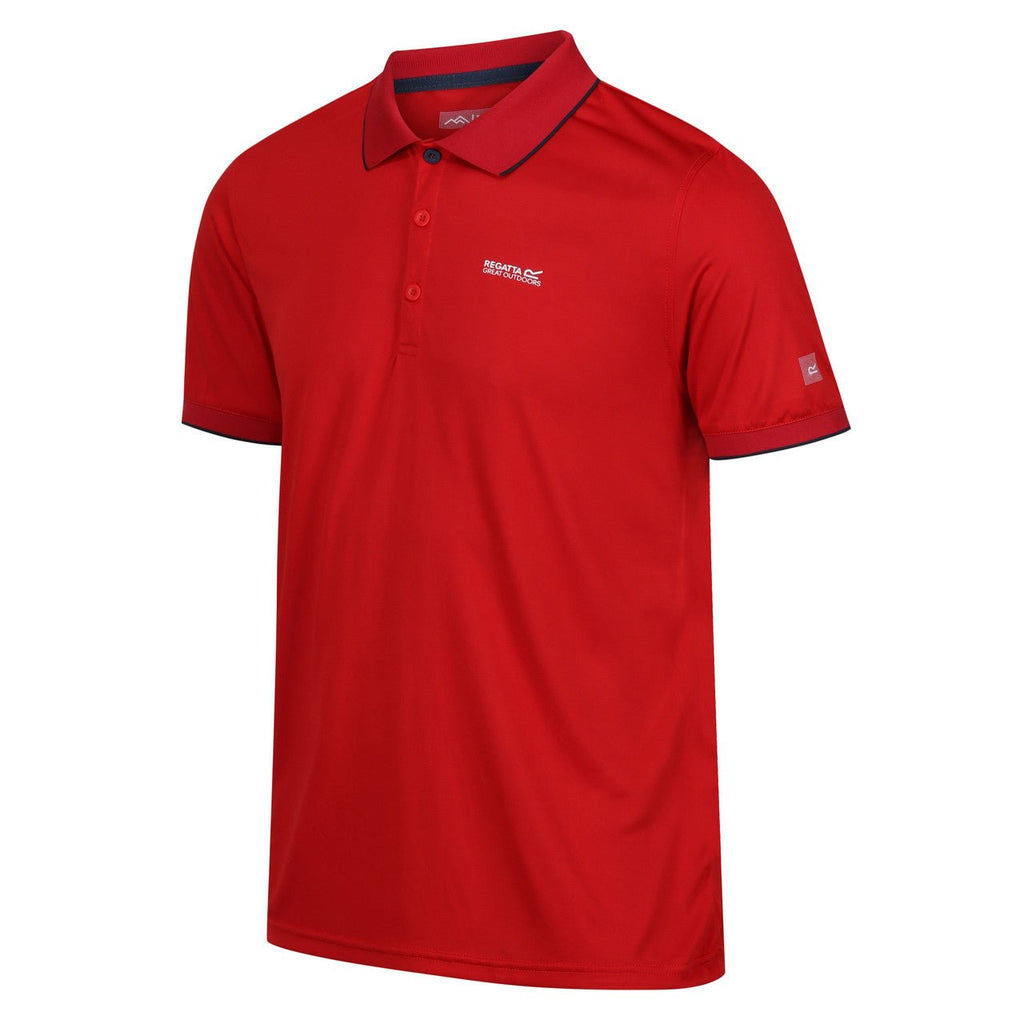 Regatta Men's Remex II Polo T Shirt Danger Red Solid - Renna Clothing