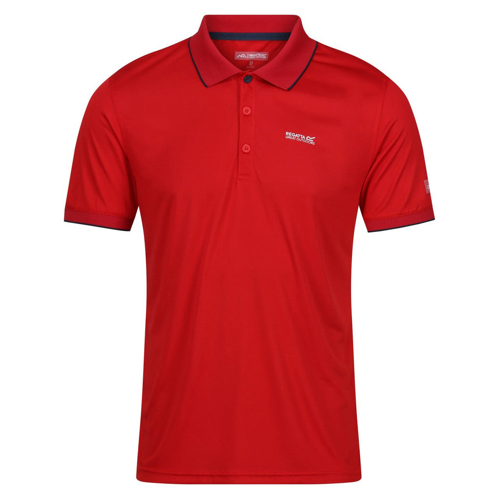 Regatta Men's Remex II Polo T Shirt Danger Red Solid - Renna Clothing