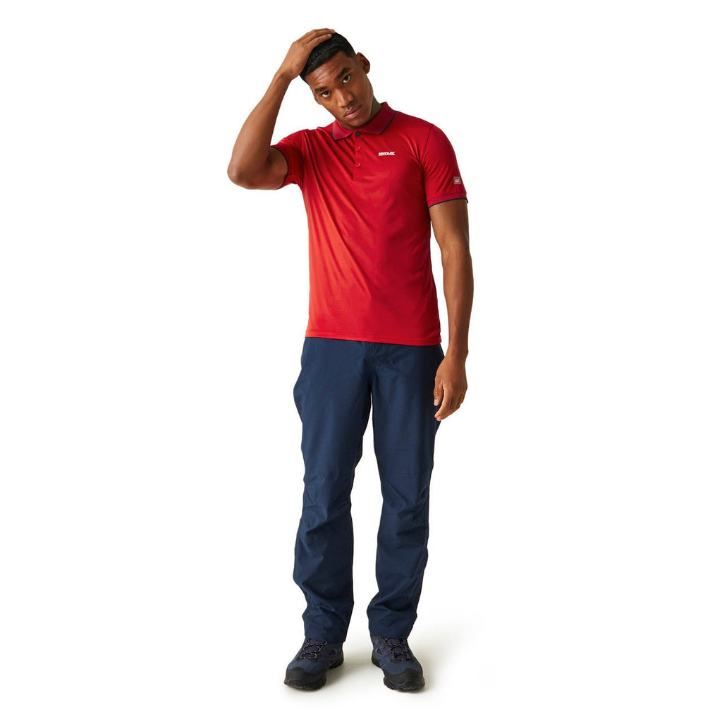 Regatta Men's Remex II Polo T Shirt Danger Red Solid - Renna Clothing