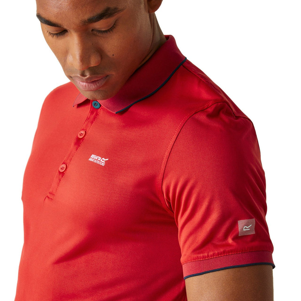 Regatta Men's Remex II Polo T Shirt Danger Red Solid - Renna Clothing
