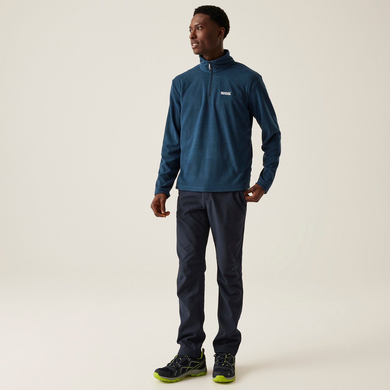 Regatta Men's Thompson Lightweight Half Zip Fleece Moonlight Denim/Navy - Renna Clothing