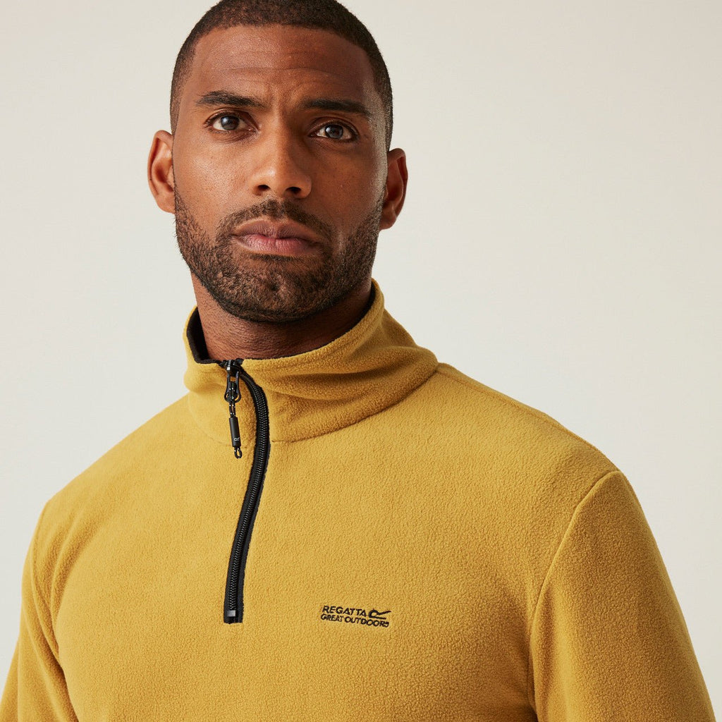Regatta Men's Thompson Lightweight Half Zip Fleece Mustard - Renna Clothing