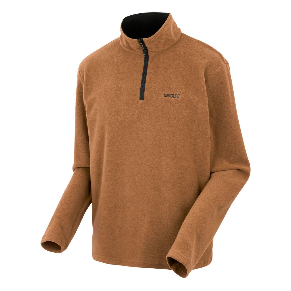Regatta Men's Thompson Lightweight Half Zip Fleece Nut Brown - Renna Clothing