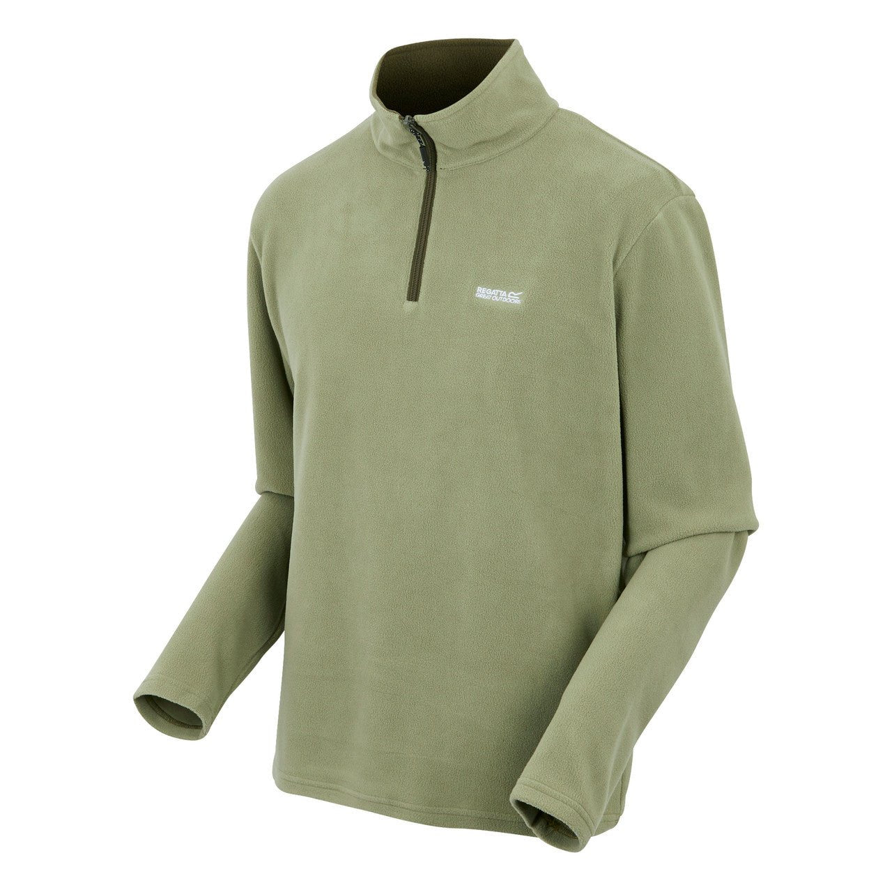 Regatta Men's Thompson Lightweight Half Zip Fleece Oil Green - Renna Clothing