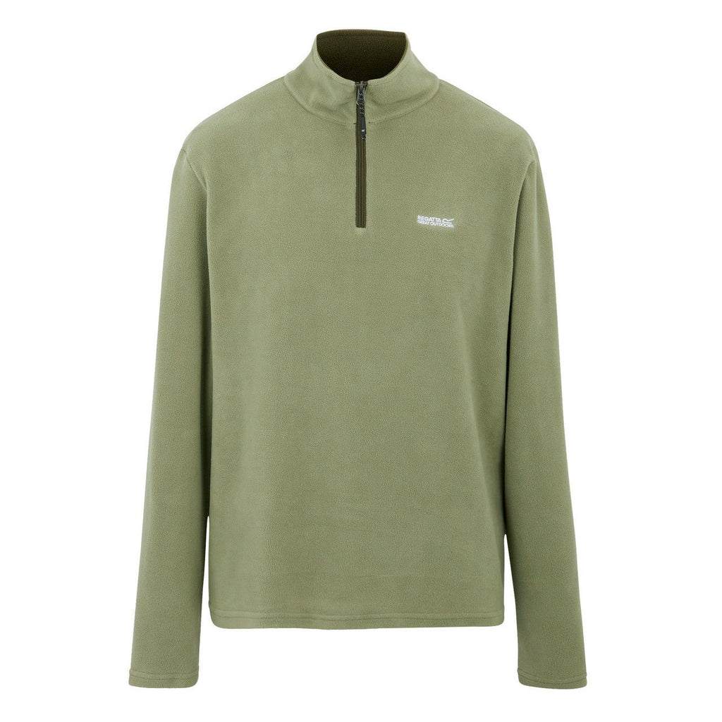 Regatta Men's Thompson Lightweight Half Zip Fleece Oil Green - Renna Clothing