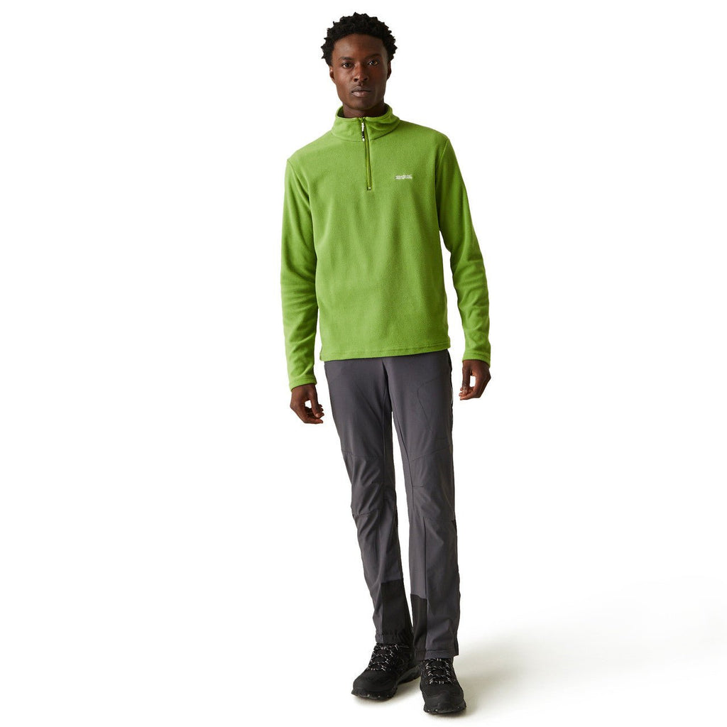 Regatta Men's Thompson Lightweight Half Zip Fleece Piquant Green - Renna Clothing