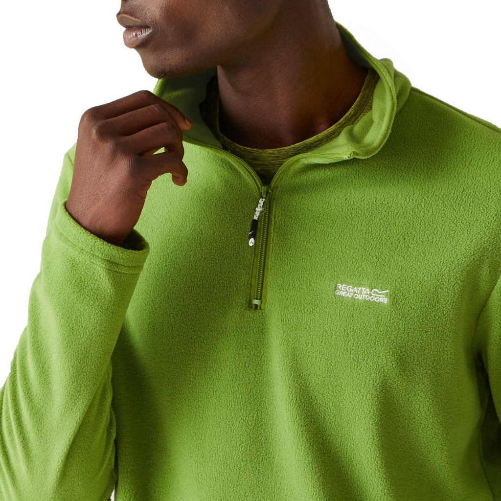 Regatta Men's Thompson Lightweight Half Zip Fleece Piquant Green - Renna Clothing